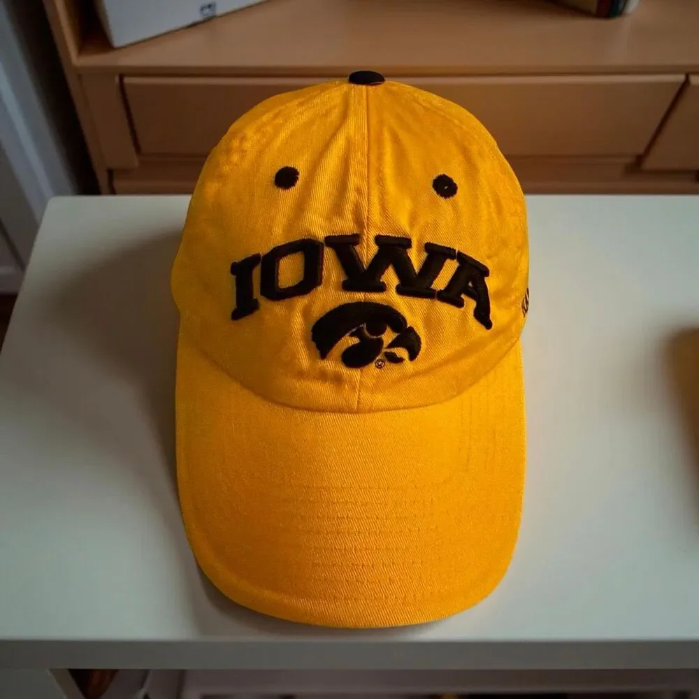NCAA Iowa Hawkeyes Bimm Ridder The Game Hat Adjustable Strap Yellow Cotton Cap
